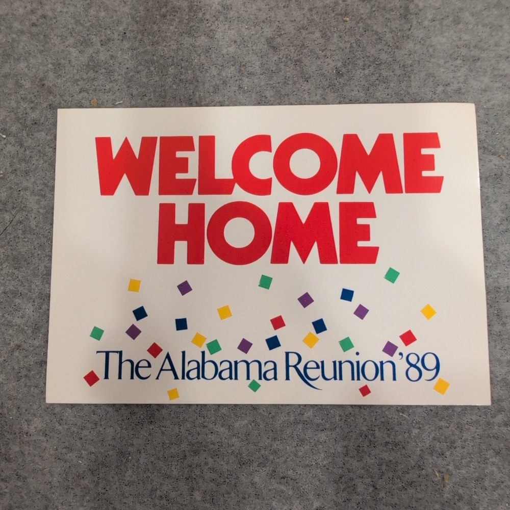 Vintage 1989 The Alabama Reunion Welcome Home Postcard Tourism Travel Invitation